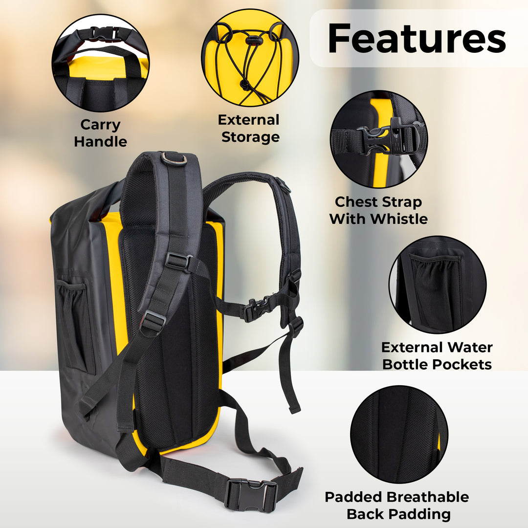 River Run Dry Bag Backpack 25L Bannana Peel Yellow